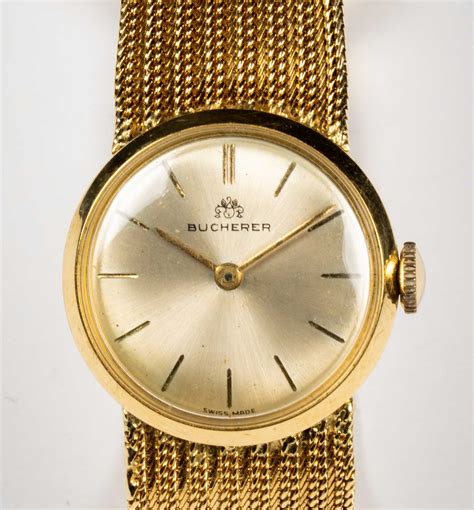 vintage bucherer watches 18k